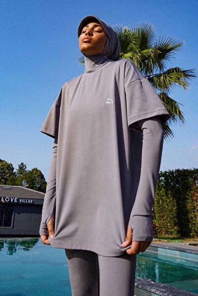 ZÜLAYS T-shirt Mayo Gri