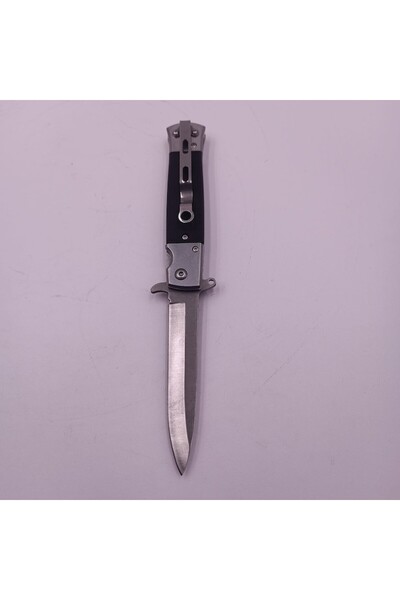 dalimag Manual Knife with Belt Clip, Steel, Anti-Slip Handle, Silver, 23 cm -