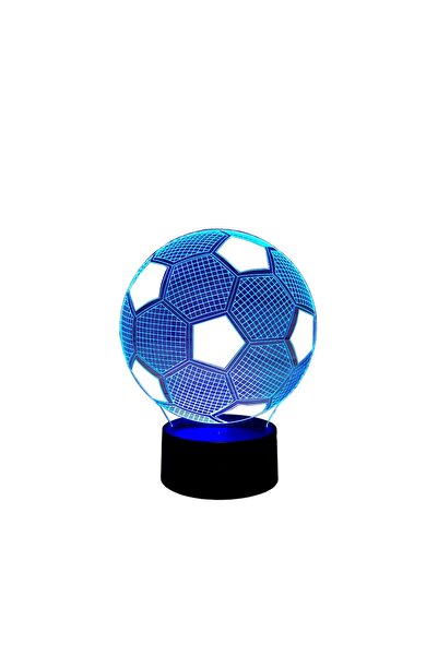 ILUMISHOP Lampa De Veghe 3D LED, Minge, 7 Culori, Lumina Ambientala, Alimenta...