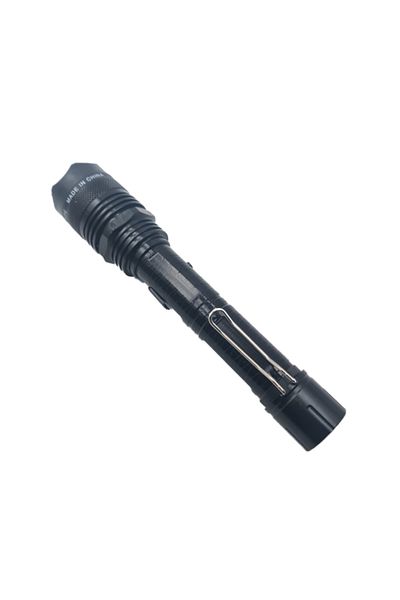 dalimag Lanterna 1108 cu Electrosoc, Aluminiu, Cablu Incarcare, Sistem Prindere Curea, 24 cm, Negru