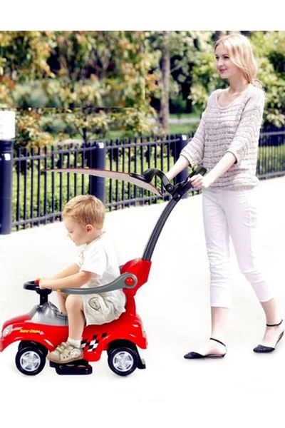 rexa 3-in-1 Push Car Ride-On with Safety Fence – Toddler Ride, Push & Stroll Vehicle