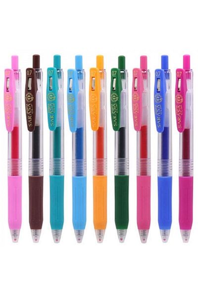 Zebra 10-Piece Sarasa Clip Gel-Ink Rollerball Pen 0.7 mm