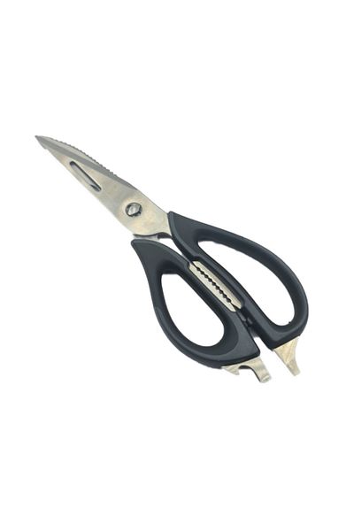 dalimag Detachable Scissors with Serrated Blade and Opener, Steel, 23 cm, Silver/Black,