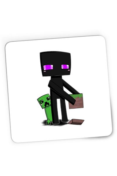OEM Mousepad Gaming Enderman Creeper Builder Minecraft, 21x19 cm