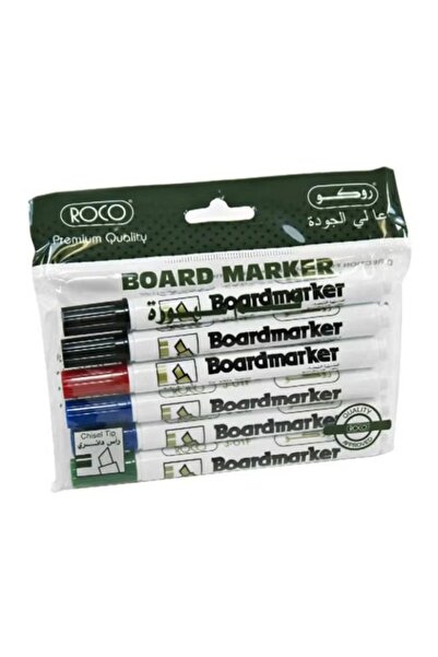 Roco أقلام تحديد لوحية بطرف إزميل، 6 قطع، متعددة الألوان