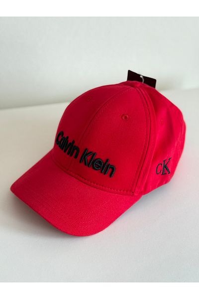 NO BRAND Unisex Red Sports Hat – New Season with Black Text Embroidery Detail