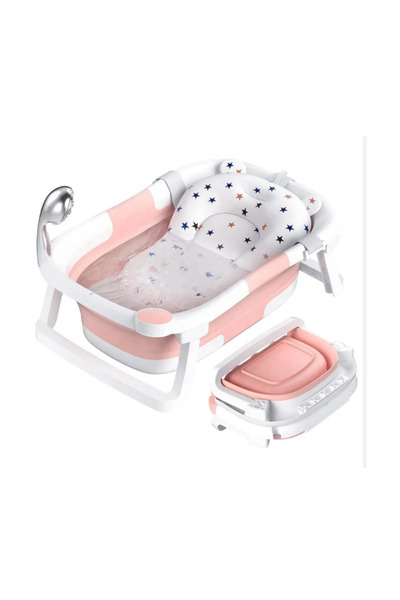 OEM Set cadă pliabilă cu pernă textilă, roz