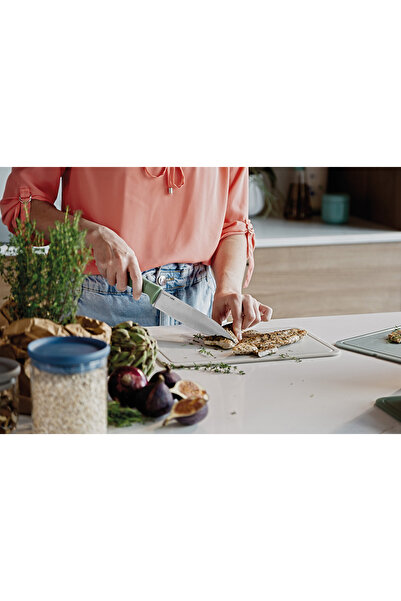 Berghoff Forest knife set with stand, 6 pieces, Steel, Wood, Green