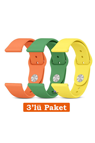 Dexmon Redmi Watch 5 Active / Redmi Watch 5 Lite Uyumlu 22mm 3'lü Paket Silik...