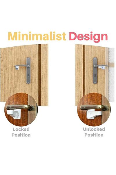 COOYA Door Handle Lock, Child Proof Door Lever Lock,No Drilling Child Safety Door Handle Locks (2 Pack)