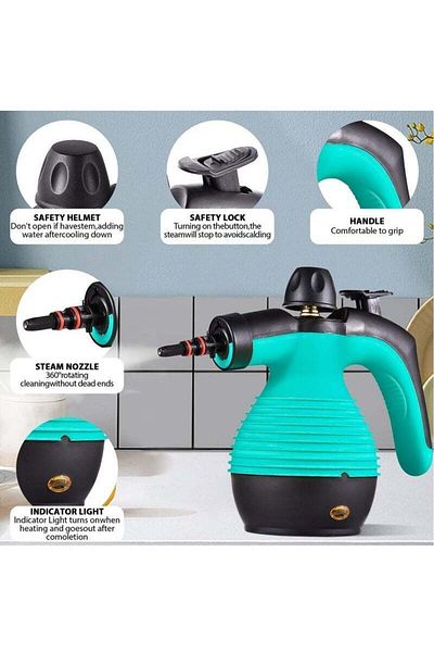 COOYA Handheld Steam Cleaner for Home, 1050W Pressurized Steam Cleaner with Safety Lock & 9 Accessory Kit