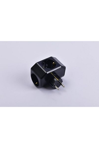 Viko by Panasonic Triple Schuko Plug - Yonca-Plus, Black