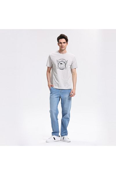 Giordano بنطلون جينز رجالي عادي