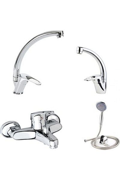 MOONSHOP Close Sink-Kitchen-Bathroom Faucet + Shower Set 4 Pieces