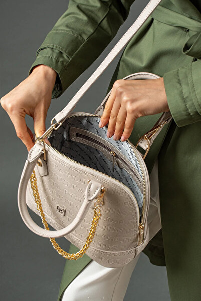 Just Polo Women's Medium Size Chain Detailed Adjustable Strap New Season Hand & Shoulder Bag 234076Mh