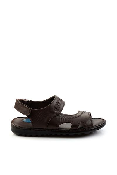 Bambi Brown Leather Men's Sandals E05437181303