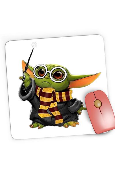 OEM Mousepad Gaming Baby Yoda Harry Potter Magic, Mandalorian, 21x19 cm