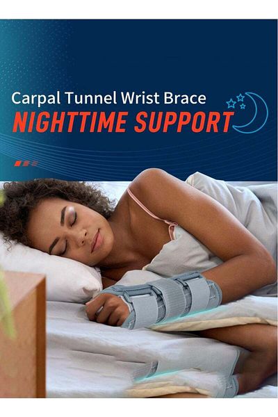 COOYA Wrist Brace Carpal Tunnel for Women Men,Adjustable Night Sleep Support Brace with Splints Right Hand