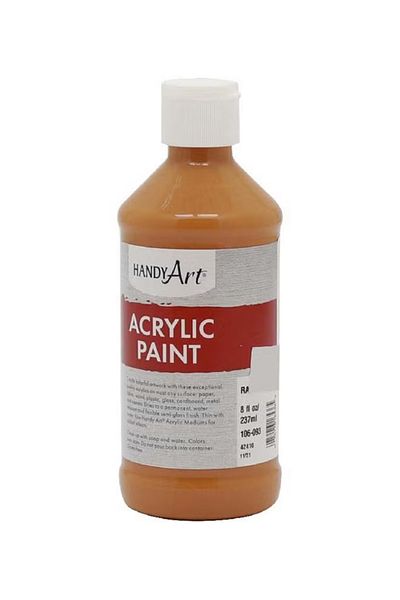 Handy Art Acrylic Paint – Orange – 16 oz Bottle – Rich, Fast-Drying Color for Art & Crafts