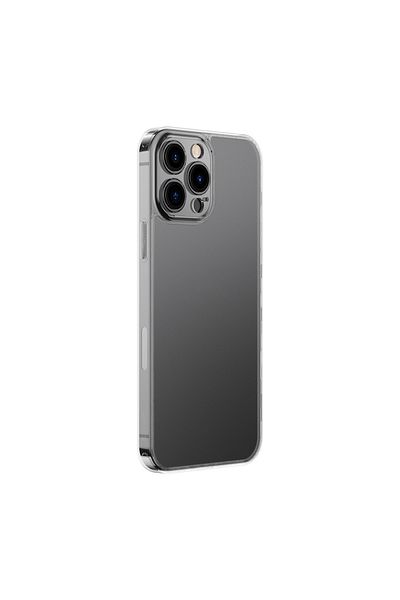 Baseus Etui pokrowiec do iPhone 13 Pro Max sztywna obudowa z żelową ramką przezroczysty