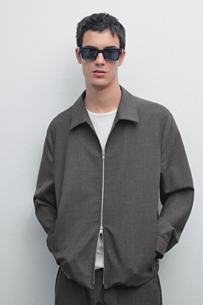 Massimo Dutti Total look yün karışımlı ceket