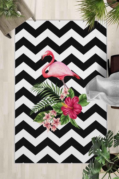 Monnhein Non-Slip Base Washable Carpet – Modern Digital Printing Carpet for K...