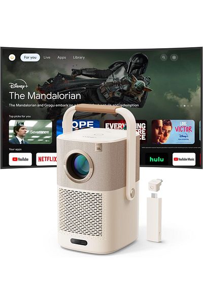 YABER T2 PLUS Portable LCD Projector 450 ANSI Lumens, 1080P, JBL Dual 5W Dolby