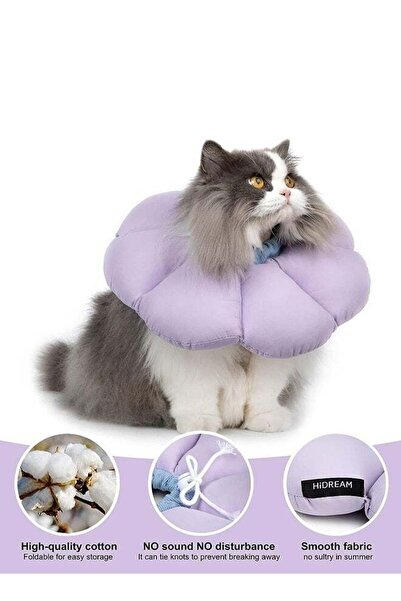 Bukela Cat Cone Collar, Waterproof, Anti-bite, for Recovery, Purple