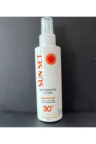 Sunset Sun Senstive Lotion Face and Body 30Spf Intensive Moisturizing