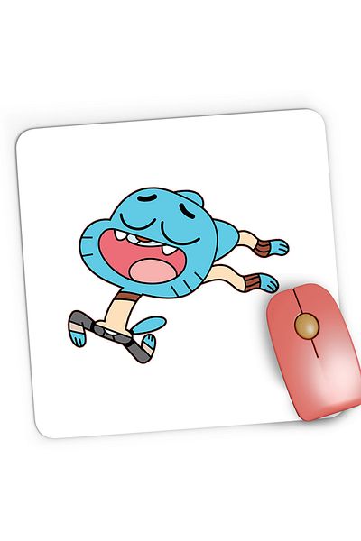 OEM Mousepad Gaming Gumball World Running Cartoon Minecraft, 21x19 cm