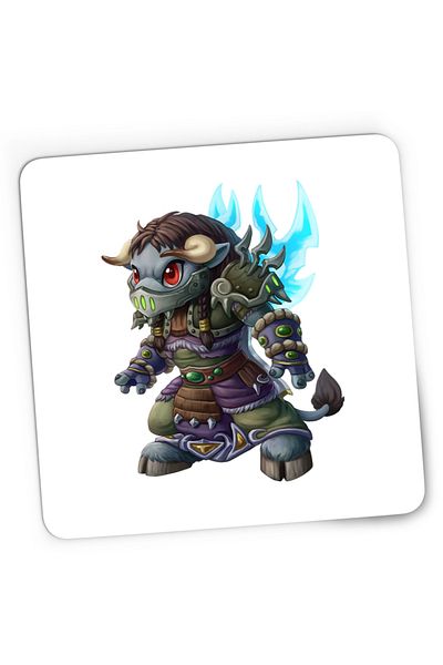 OEM Mousepad Gaming World of Warcraft Tauren Cartoon, 21x19 cm