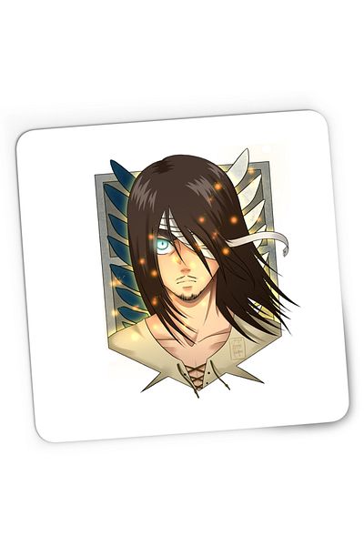 OEM Mousepad Gaming Attack on Titan Eren Yeager Anime Manga, 21x19 cm