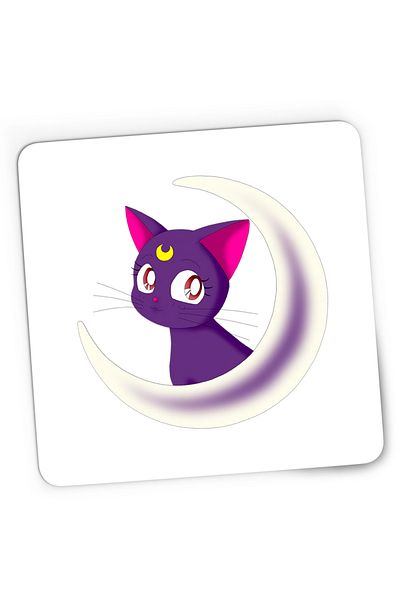 OEM Mousepad Gaming Sailor Moon Pisica Luna Valentines Day, 21x19 cm