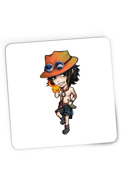 OEM Mousepad Gaming Portgas D Ace One Piece Chibi Anime, 21x19 cm