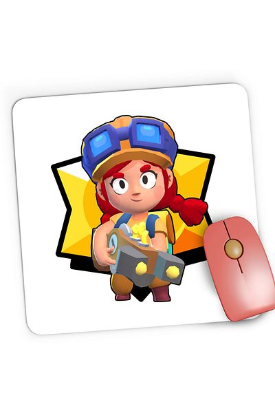 OEM Mousepad Gaming BrawlStars Jessie Play, 21x19 cm