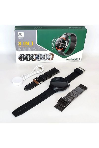 WISME 3 IN 1 FULL SCREEN SMART WATCH CURVE GLASS
