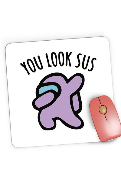 OEM Mousepad Gaming You Look Sus Among Us, 21x19 cm