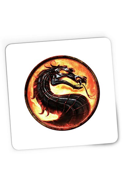 OEM Mousepad Gaming Mortal Kombat Logo Emblem Game Dragon Symbol, 21x19 cm