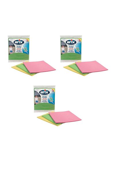 ARIX Softy Natural Cellulose Sponge Cloth – Eco-Friendly Cleaning (Pack of 3 x 3pcs)