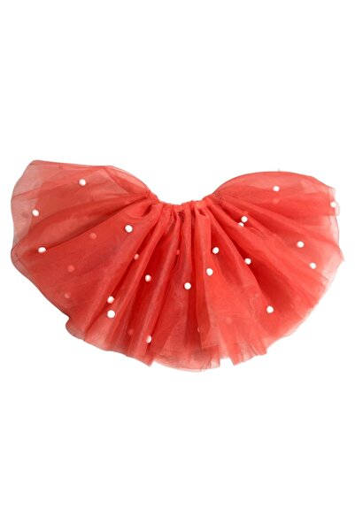OEM Tulle Skirt with White Beads and Floral Crown for Girls