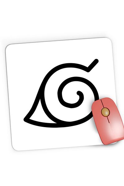 OEM Mousepad Gaming Naruto Simbol Hidden Leaf Anime, 21x19 cm