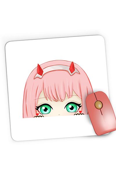 OEM Mousepad Gaming Zero Two Darling in the FranXX Chibi Anime, 21x19 cm