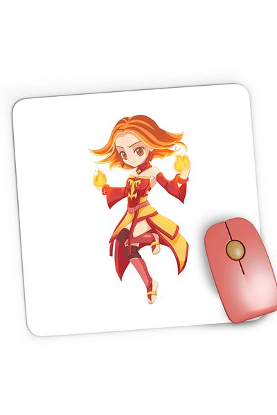 OEM Mousepad Gaming Dota 2 Lina Slayer Hero Magical Damage Chibi, 21x19 cm