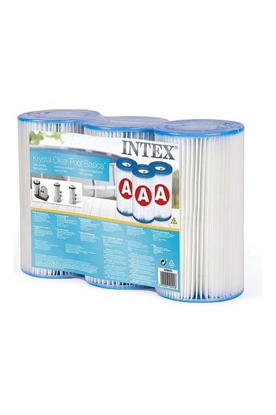 Intex 3-Piece Filter Cartridges – Model A – 32.04x10.79x20.3 cm – Pool & Spa Replacement Filters