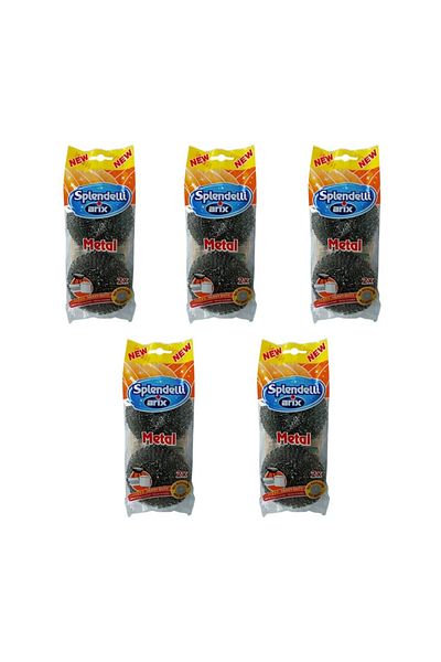 ARIX Splendelli Metal Stainless Steel Scourer (Pack of 5 x 2pcs) – Heavy-Duty Cleaning Solution