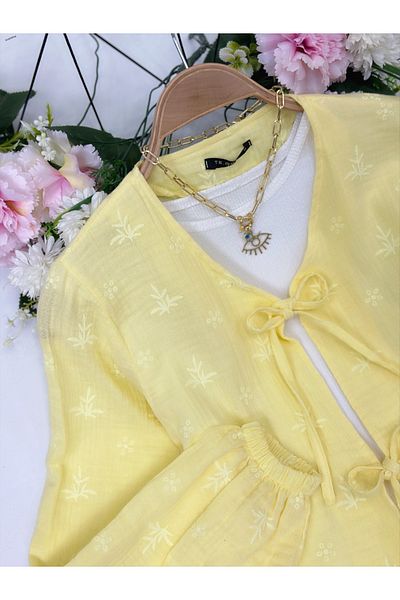 YEDİLALE Summer Double Suit with Rose Skirt and Jacket [Excluding Underwear and Shawl]