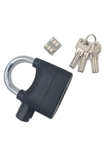 dalimag Padlock with Anti-Theft Alarm, 3 Keys, Spare Batteries,
