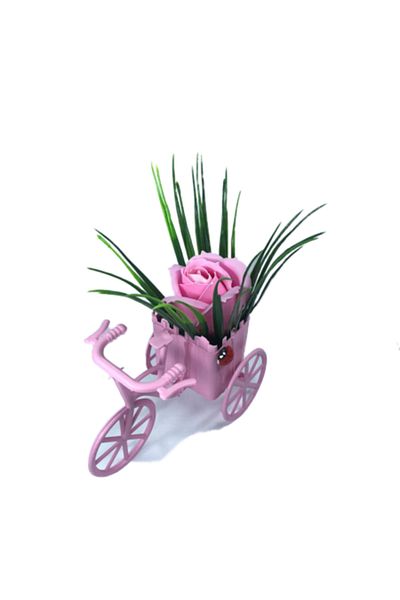 dalimag Aranjament Floral, Bicicleta Roz, Trandafir Roz, Parfumat, Buburuza