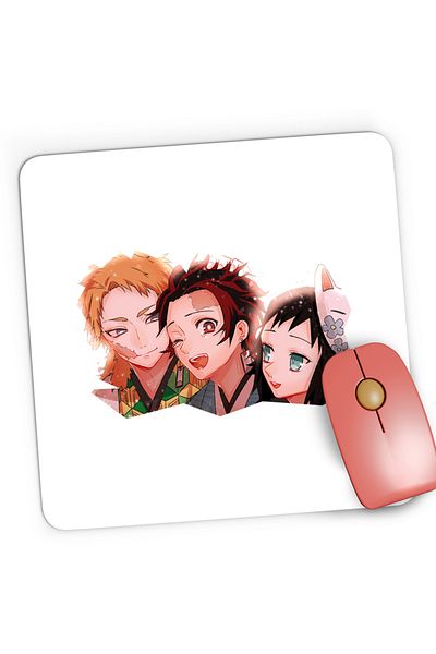 OEM Mousepad Gaming Demon Slayer Sabito Tanjiro Makomo Minecraft, 21x19 cm