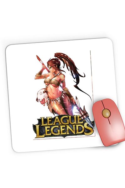 OEM Mousepad Gaming League of Legends LoL Nidalee Video Game, 21x19 cm